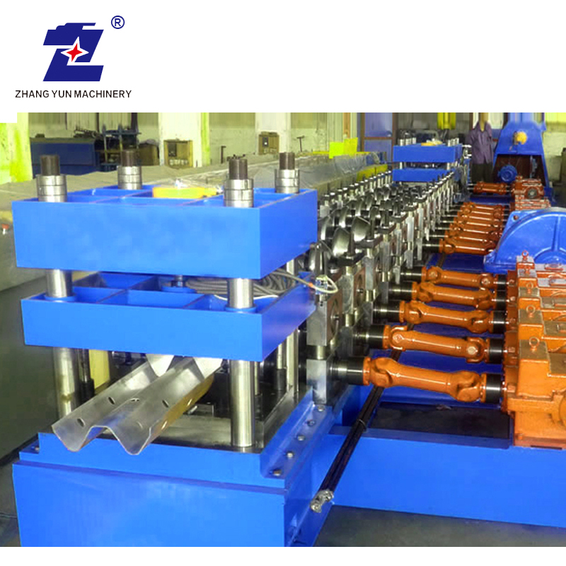 High Speed Steel Highway Guardrail Production Roll Forming Machine Line