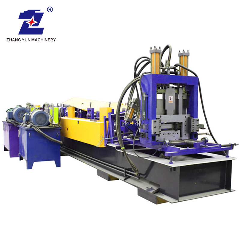 Automatic Cut To Length Steel Profile C Z U Purlin Roll Forming Machine