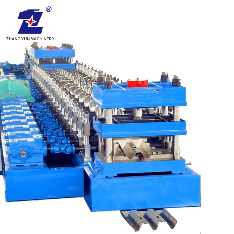Reasonable Price Hydraulic Cutting Full Automatic 2 Wave Highway Barrier Motorway Crash Barrier Guardrail Roll Forming Machine