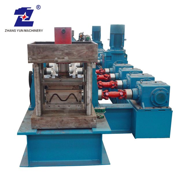 with Strong Power Gear Box Drive 2 Wave Highway Crash Barrier Guardrail Roll Forming Machine